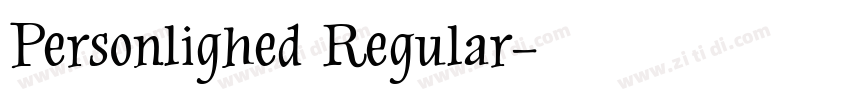 Personlighed Regular字体转换